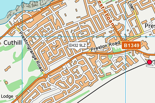EH32 9LZ map - OS VectorMap District (Ordnance Survey) EH32 9LZ map - OS VectorMap District (Ordnance Survey)