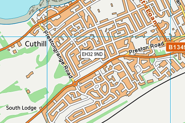EH32 9ND map - OS VectorMap District (Ordnance Survey) EH32 9ND map - OS VectorMap District (Ordnance Survey)