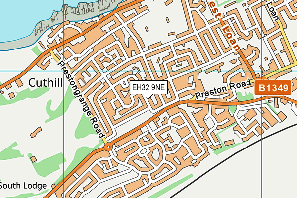 EH32 9NE map - OS VectorMap District (Ordnance Survey) EH32 9NE map - OS VectorMap District (Ordnance Survey)