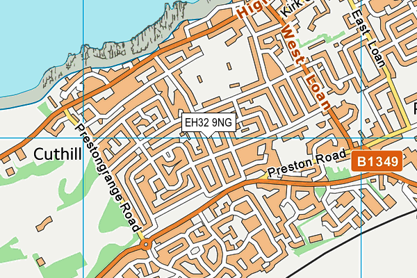 EH32 9NG map - OS VectorMap District (Ordnance Survey) EH32 9NG map - OS VectorMap District (Ordnance Survey)