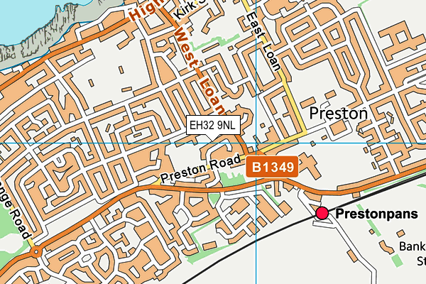 EH32 9NL map - OS VectorMap District (Ordnance Survey) EH32 9NL map - OS VectorMap District (Ordnance Survey)