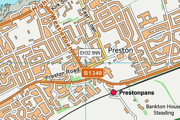EH32 9NN map - OS VectorMap District (Ordnance Survey) EH32 9NN map - OS VectorMap District (Ordnance Survey)