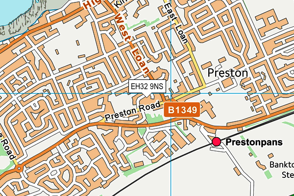 EH32 9NS map - OS VectorMap District (Ordnance Survey) EH32 9NS map - OS VectorMap District (Ordnance Survey)