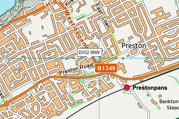 EH32 9NW map - OS VectorMap District (Ordnance Survey) EH32 9NW map - OS VectorMap District (Ordnance Survey)