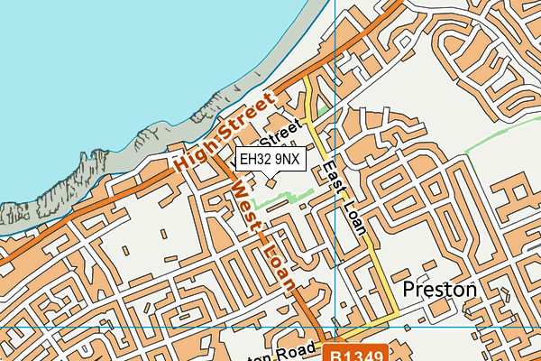 EH32 9NX map - OS VectorMap District (Ordnance Survey) EH32 9NX map - OS VectorMap District (Ordnance Survey)