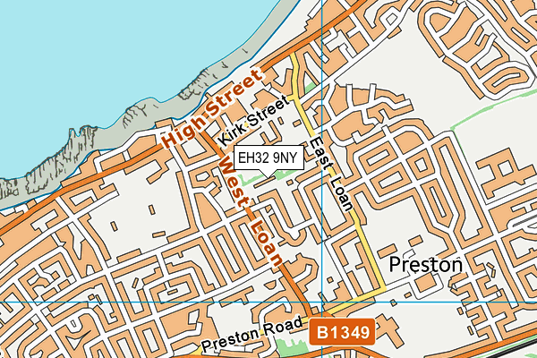 EH32 9NY map - OS VectorMap District (Ordnance Survey) EH32 9NY map - OS VectorMap District (Ordnance Survey)