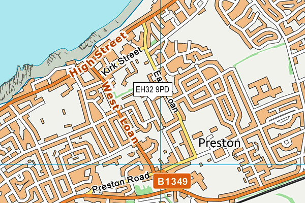EH32 9PD map - OS VectorMap District (Ordnance Survey) EH32 9PD map - OS VectorMap District (Ordnance Survey)