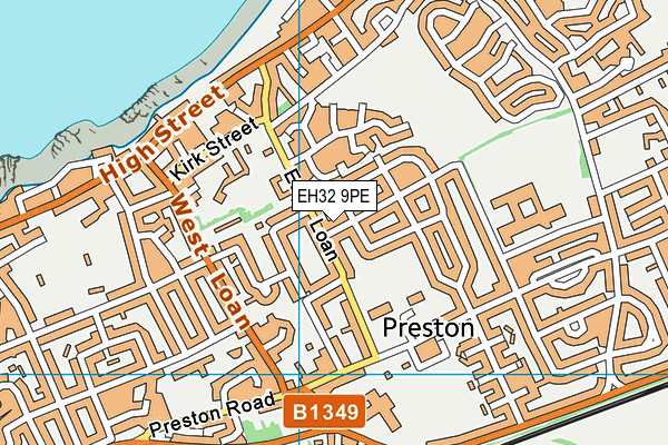 EH32 9PE map - OS VectorMap District (Ordnance Survey) EH32 9PE map - OS VectorMap District (Ordnance Survey)
