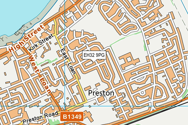 EH32 9PG map - OS VectorMap District (Ordnance Survey) EH32 9PG map - OS VectorMap District (Ordnance Survey)