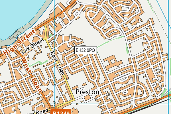 EH32 9PQ map - OS VectorMap District (Ordnance Survey) EH32 9PQ map - OS VectorMap District (Ordnance Survey)