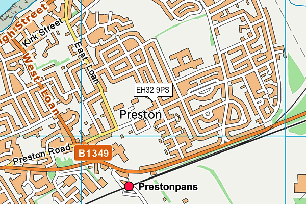 EH32 9PS map - OS VectorMap District (Ordnance Survey) EH32 9PS map - OS VectorMap District (Ordnance Survey)