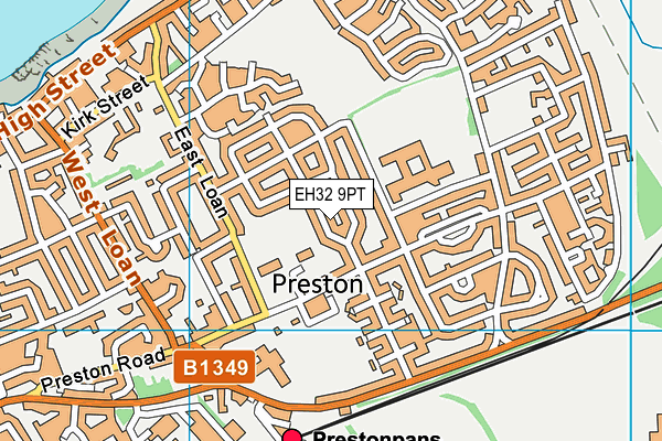 EH32 9PT map - OS VectorMap District (Ordnance Survey) EH32 9PT map - OS VectorMap District (Ordnance Survey)
