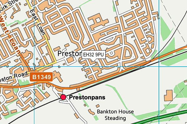 EH32 9PU map - OS VectorMap District (Ordnance Survey) EH32 9PU map - OS VectorMap District (Ordnance Survey)