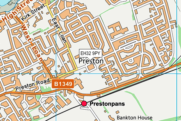 EH32 9PY map - OS VectorMap District (Ordnance Survey) EH32 9PY map - OS VectorMap District (Ordnance Survey)