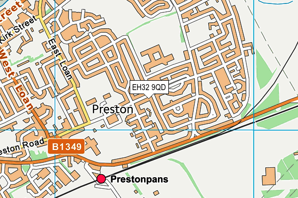 EH32 9QD map - OS VectorMap District (Ordnance Survey) EH32 9QD map - OS VectorMap District (Ordnance Survey)