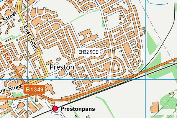 EH32 9QE map - OS VectorMap District (Ordnance Survey) EH32 9QE map - OS VectorMap District (Ordnance Survey)