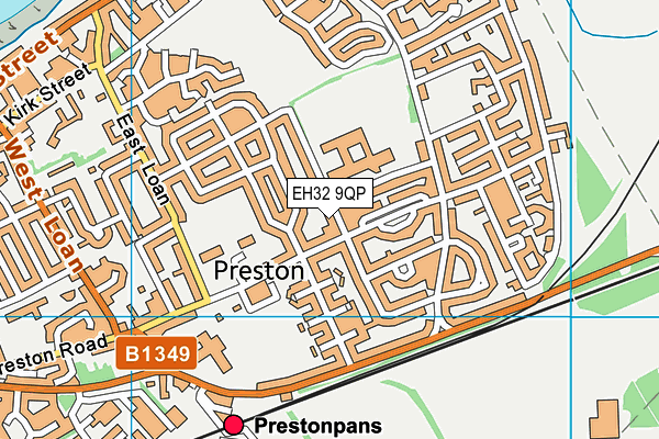 EH32 9QP map - OS VectorMap District (Ordnance Survey) EH32 9QP map - OS VectorMap District (Ordnance Survey)