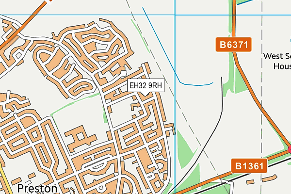 EH32 9RH map - OS VectorMap District (Ordnance Survey) EH32 9RH map - OS VectorMap District (Ordnance Survey)