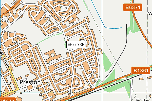 EH32 9RN map - OS VectorMap District (Ordnance Survey) EH32 9RN map - OS VectorMap District (Ordnance Survey)