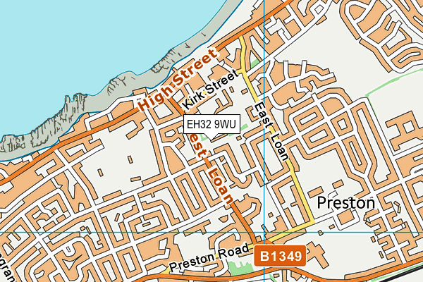 EH32 9WU map - OS VectorMap District (Ordnance Survey) EH32 9WU map - OS VectorMap District (Ordnance Survey)