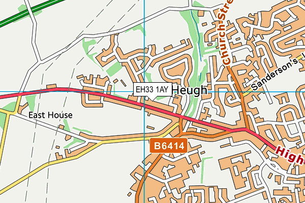 EH33 1AY map - OS VectorMap District (Ordnance Survey) EH33 1AY map - OS VectorMap District (Ordnance Survey)