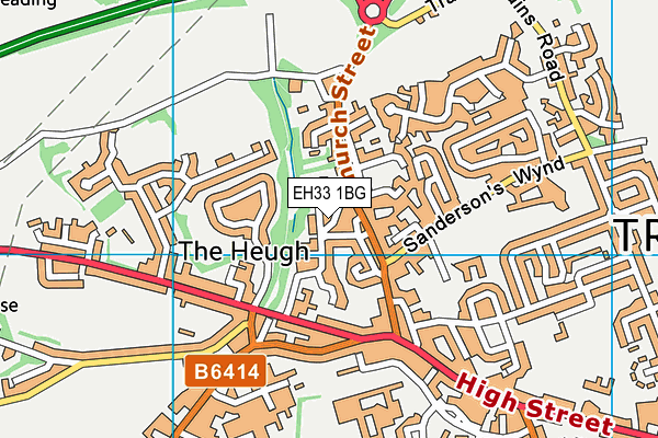 EH33 1BG map - OS VectorMap District (Ordnance Survey) EH33 1BG map - OS VectorMap District (Ordnance Survey)