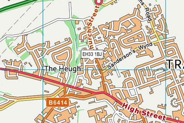 EH33 1BJ map - OS VectorMap District (Ordnance Survey)