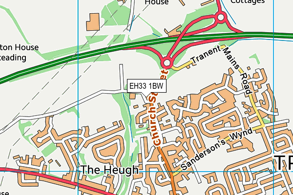 EH33 1BW map - OS VectorMap District (Ordnance Survey) EH33 1BW map - OS VectorMap District (Ordnance Survey)