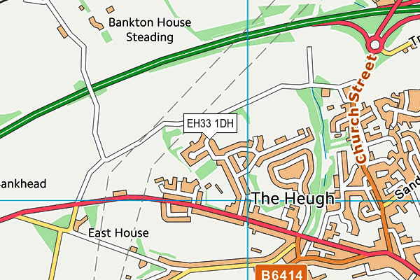 EH33 1DH map - OS VectorMap District (Ordnance Survey) EH33 1DH map - OS VectorMap District (Ordnance Survey)