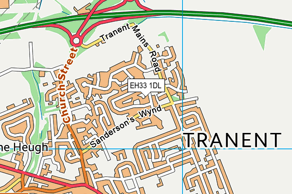 EH33 1DL map - OS VectorMap District (Ordnance Survey)