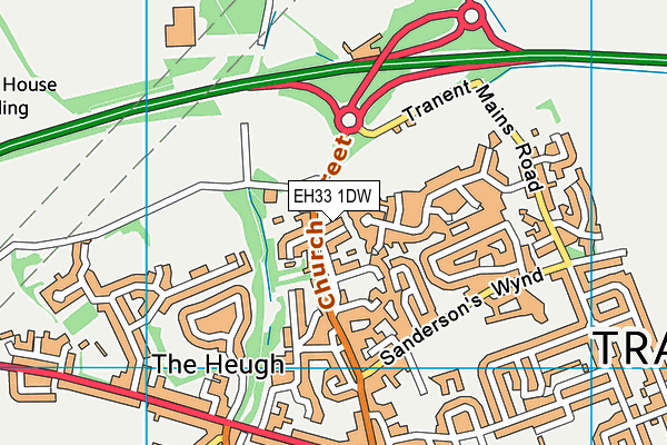 EH33 1DW map - OS VectorMap District (Ordnance Survey) EH33 1DW map - OS VectorMap District (Ordnance Survey)