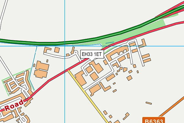 EH33 1ET map - OS VectorMap District (Ordnance Survey) EH33 1ET map - OS VectorMap District (Ordnance Survey)