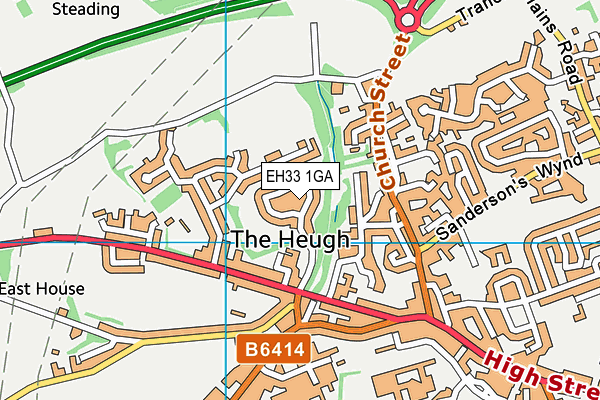 EH33 1GA map - OS VectorMap District (Ordnance Survey) EH33 1GA map - OS VectorMap District (Ordnance Survey)