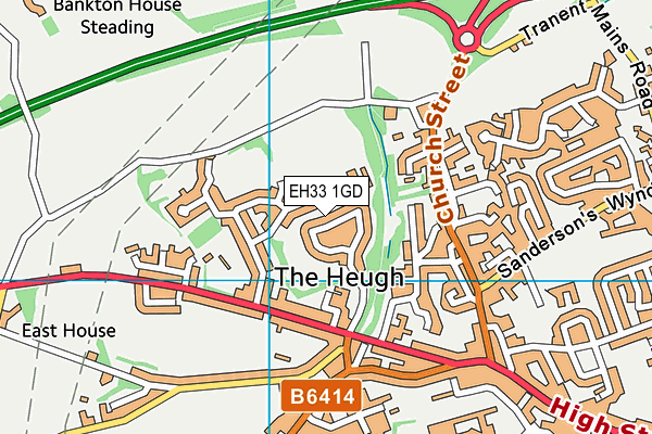 EH33 1GD map - OS VectorMap District (Ordnance Survey) EH33 1GD map - OS VectorMap District (Ordnance Survey)