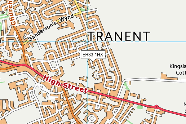 EH33 1HX map - OS VectorMap District (Ordnance Survey)