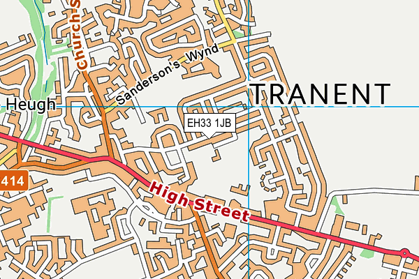 EH33 1JB map - OS VectorMap District (Ordnance Survey) EH33 1JB map - OS VectorMap District (Ordnance Survey)