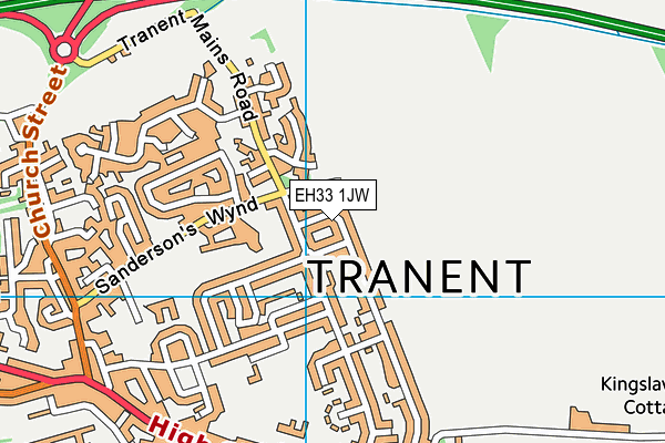 EH33 1JW map - OS VectorMap District (Ordnance Survey)