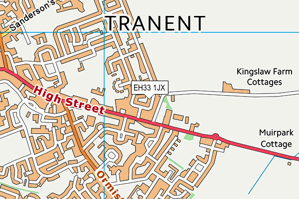 EH33 1JX map - OS VectorMap District (Ordnance Survey) EH33 1JX map - OS VectorMap District (Ordnance Survey)