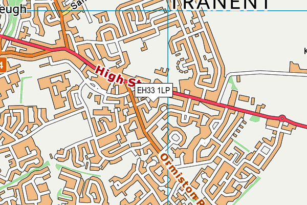 EH33 1LP map - OS VectorMap District (Ordnance Survey)