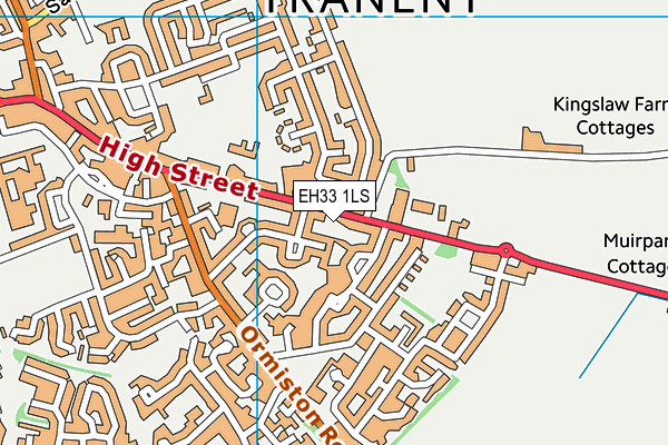 EH33 1LS map - OS VectorMap District (Ordnance Survey)