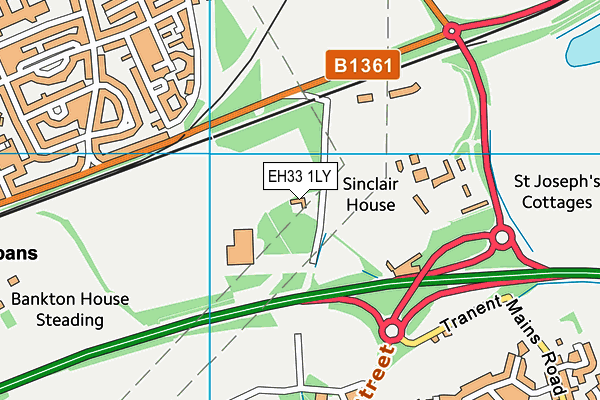EH33 1LY map - OS VectorMap District (Ordnance Survey) EH33 1LY map - OS VectorMap District (Ordnance Survey)