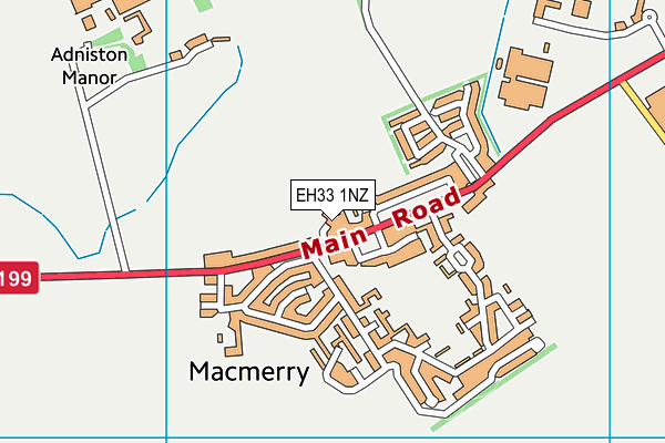 EH33 1NZ map - OS VectorMap District (Ordnance Survey) EH33 1NZ map - OS VectorMap District (Ordnance Survey)