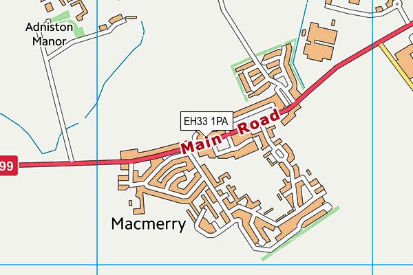 EH33 1PA map - OS VectorMap District (Ordnance Survey) EH33 1PA map - OS VectorMap District (Ordnance Survey)