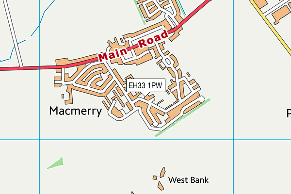 EH33 1PW map - OS VectorMap District (Ordnance Survey) EH33 1PW map - OS VectorMap District (Ordnance Survey)