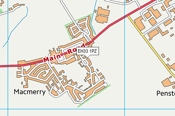 EH33 1PZ map - OS VectorMap District (Ordnance Survey) EH33 1PZ map - OS VectorMap District (Ordnance Survey)