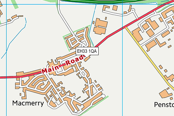 EH33 1QA map - OS VectorMap District (Ordnance Survey) EH33 1QA map - OS VectorMap District (Ordnance Survey)