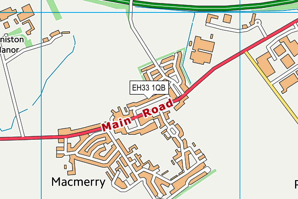 EH33 1QB map - OS VectorMap District (Ordnance Survey) EH33 1QB map - OS VectorMap District (Ordnance Survey)
