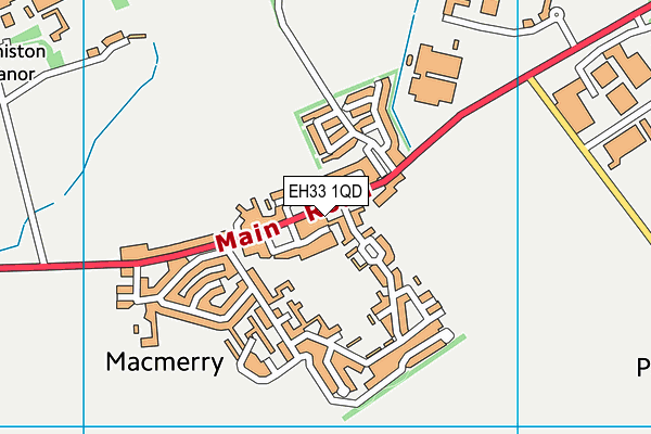 EH33 1QD map - OS VectorMap District (Ordnance Survey) EH33 1QD map - OS VectorMap District (Ordnance Survey)