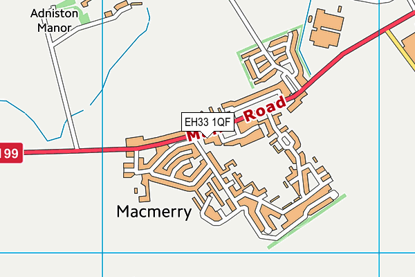 EH33 1QF map - OS VectorMap District (Ordnance Survey) EH33 1QF map - OS VectorMap District (Ordnance Survey)