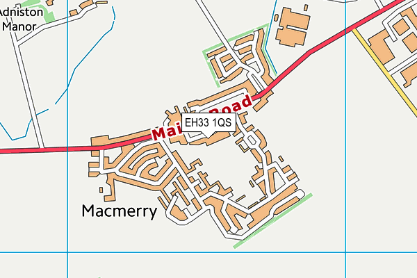 EH33 1QS map - OS VectorMap District (Ordnance Survey) EH33 1QS map - OS VectorMap District (Ordnance Survey)